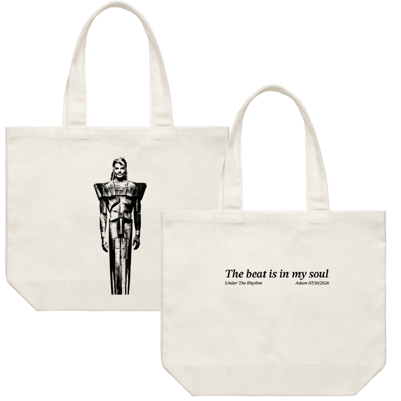 Under The Rhythm Tote Bag (Natural)